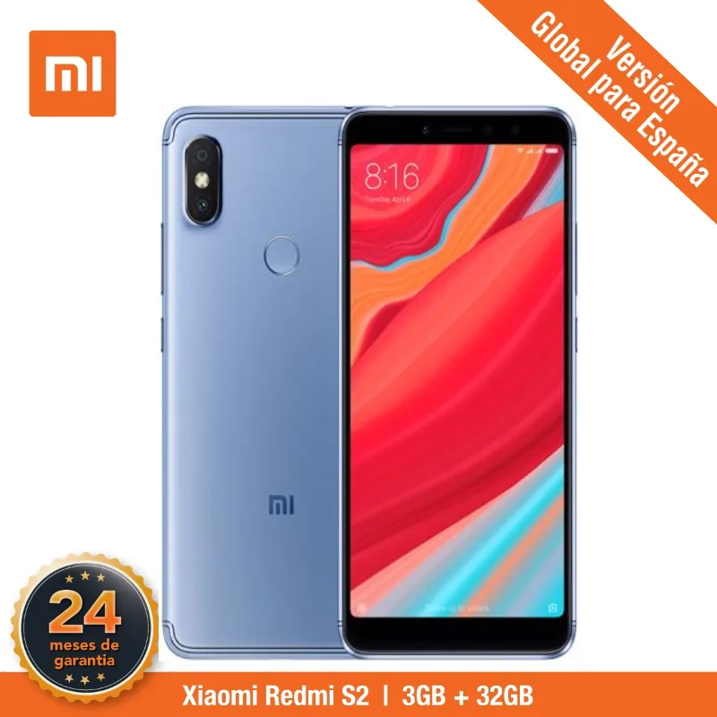 [Versión Española] Smartphone Xiaomi Redmi S2 (Memoria interna de 32B, RAM de 3GB, Cámara frontal 16 MP, Gran pantalla de 5,99\