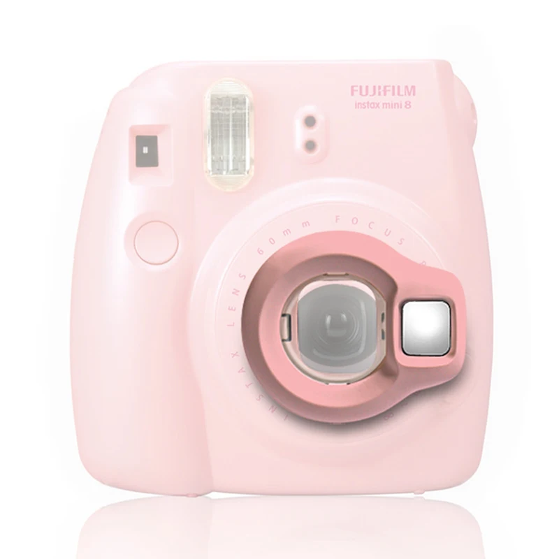 Fujifilm Instax Mini 8 мгновенная камера-розовый+ Fuji белый край 40 пленка+ объектив крупным планом-розовый