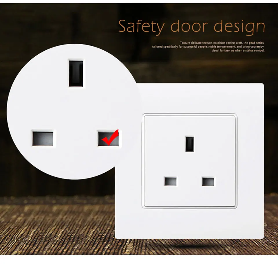 2018 New UK Wall Power Socket Electrical Outlet Switched AC 110-250V 13A British Standard Home Outlet Panel outlet power Charger (7)