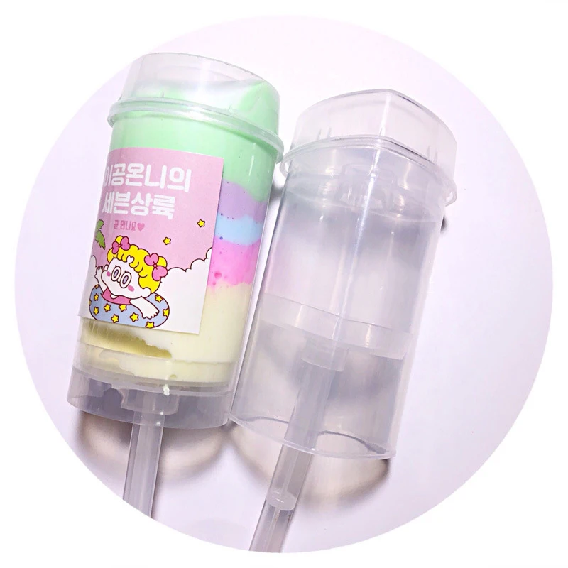 Happy Monkey 100ml 20pcs/Lot Slime Box Plastic Slime Container With Love/ Round lids Transparent Storage Box For Fluffy Slime Happy Monkey 100ml 20pcs/Lot Slime Box Plastic Slime Container With Love/ Round lids Transparent Storage Box For Fluffy Slime