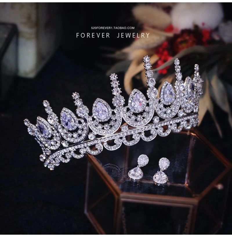 Роскошный CZ Coracao de Cristal Coroa De Noiva Enfeites Cabelo для женщин новые аксессуары волос тиары |