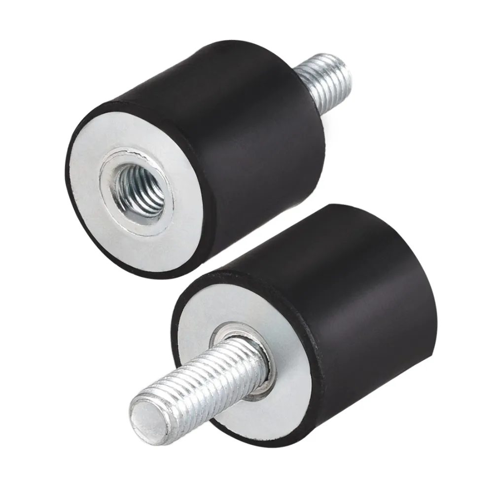 

UXCEL 2PCS M8/10 Thread Rubber Mounts Vibration Isolators Cylindrical Shock Absorber with Studs Dowel Fasteners Hardware