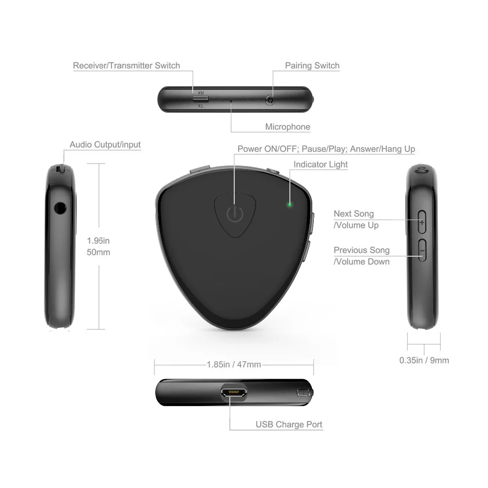 Портативный Bluetooth 5,0 Aptx с низкой задержкой аудио передатчик приемник Мини A2DP беспроводной Aux ТВ музыкальный адаптер для домашнего автомобиля динамик