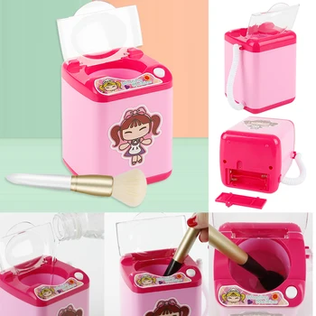 

HOT Pink Mini Washing Machine Makeup Brush Cleaner Device Simulation Automatic Cleaning Washing Machine Toy Kit Washing Machine