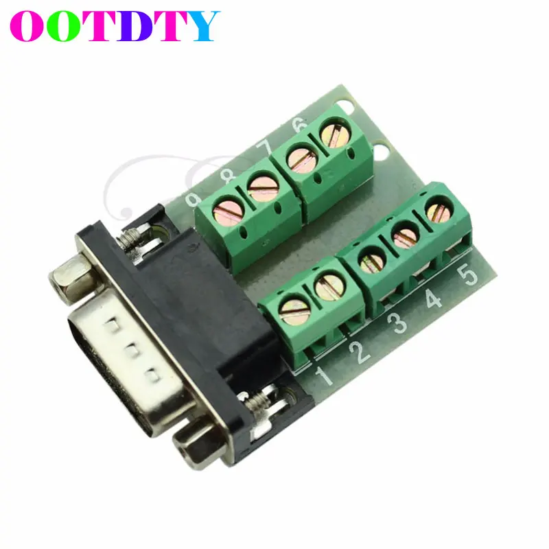 

RS232 Serial to Terminal DB9 Male Adapter Connector Signals Terminal Module