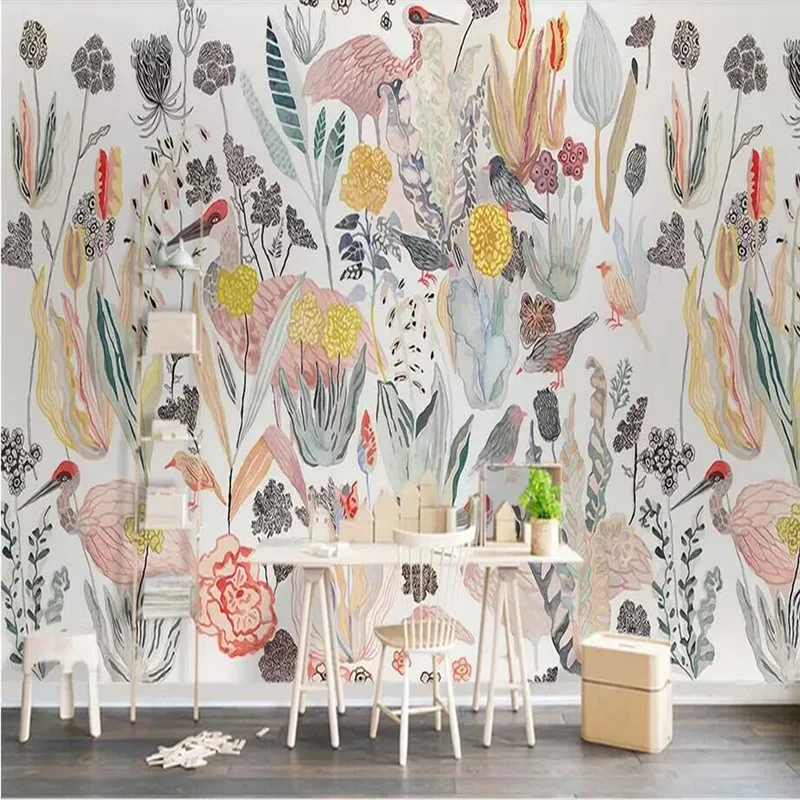 

Nordic American Tropical Birds Background Wall Paper Manufacturer Wholesale Wallpaper Mural Custom Photo Wall