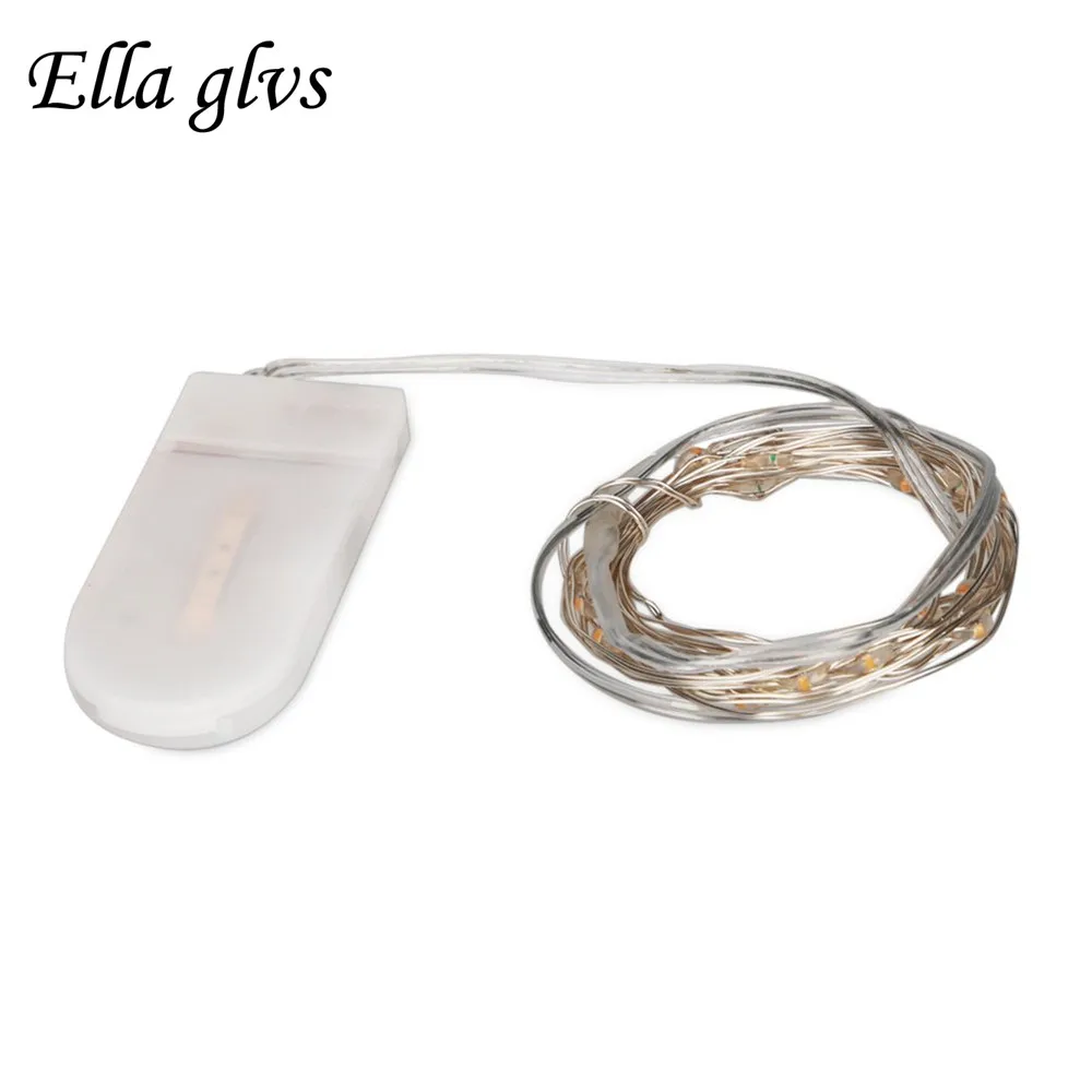 

Led String Lights 2M 20 LEDs Battery Powered Silver Wire Waterproof For Holiday Party Wedding Centerpiece Bottle Decoration