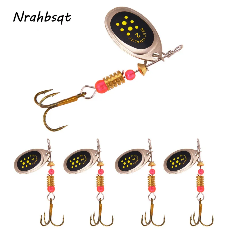 

NRAHBSQT 2Pcs/lot 5.5CM 3.1g Metal Fishing Lure Spinner Spoon Fishing Lure Hard Bait Sequins Pesca Fish Hook SpinnerBait FL018