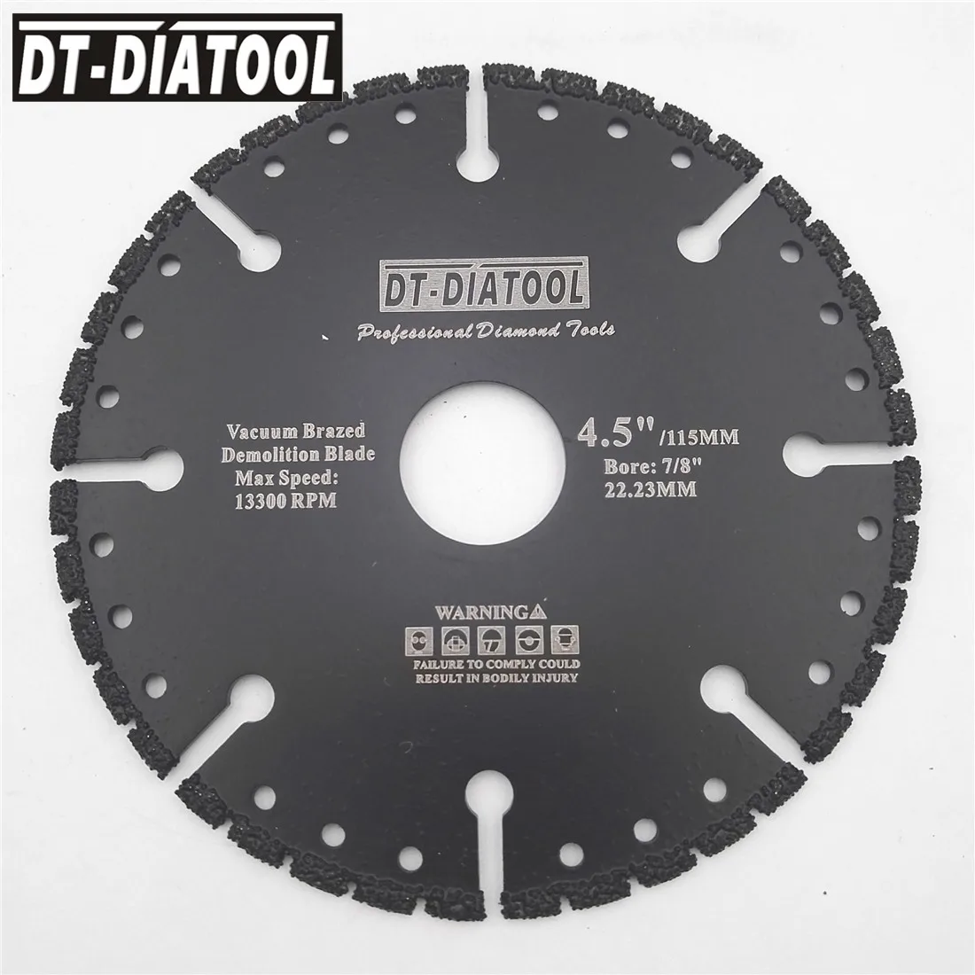 Vacuum Brazed Diamond cutting disc for multi Purpose Cast Iron Rebar Aluminue hard granite rescue Diamond saw blade 4.5"-9"