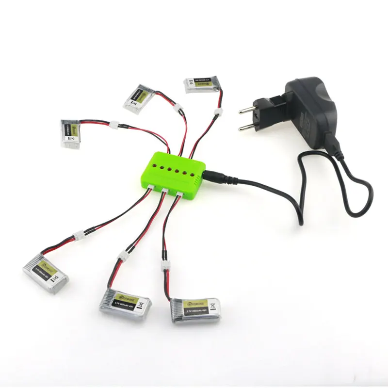 4 шт./5 шт./6 шт. Eachine E010 E010C E011 E013 мини Радиоуправляемый Дрон FPV 3,7 V 260MAH 45C Lipo зарядное устройство батарея Зарядка комбо