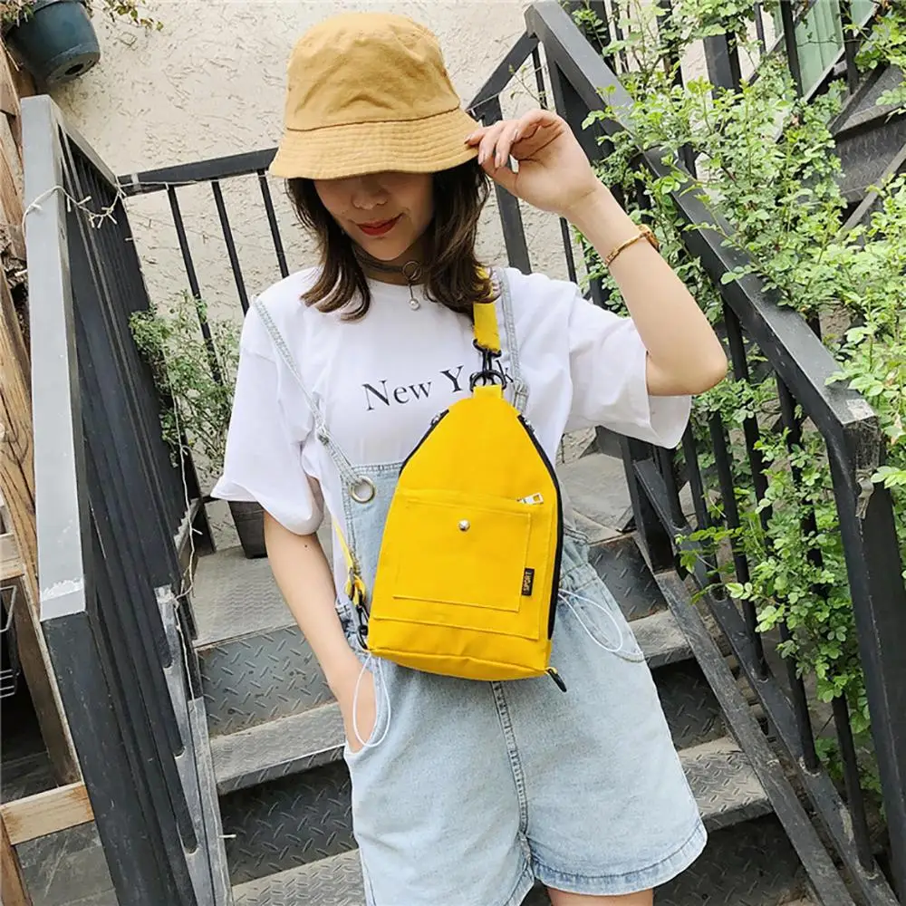 

Casual Wild Backpack Simple Solid Color Travel Backpack Women Canvas School Bag For Teenager Large Capacity Backpack Female