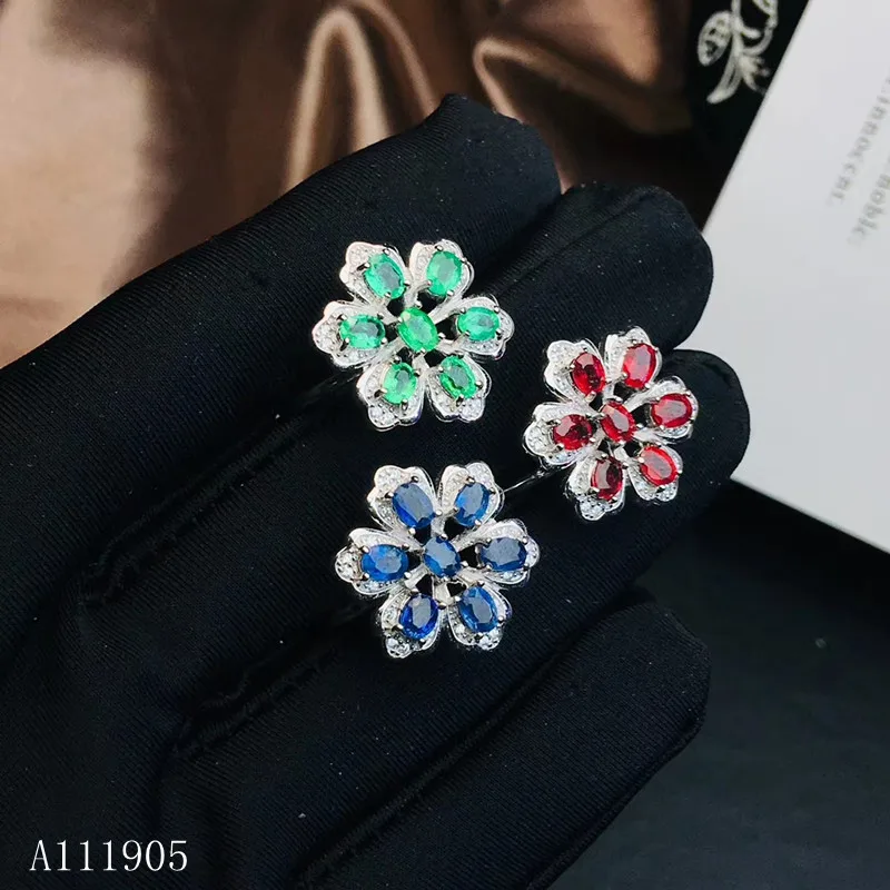 KJJEAXCMY ювелирные изделия из стерлингового серебра 925 пробы инкрустированные натуральные изумрудные рубиновые сапфировые женские кольца Нов... KJJEAXCMY ювелирные изделия из стерлингового серебра 925 пробы инкрустированные натуральные изумрудные рубиновые сапфировые женские кольца Нов...