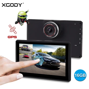 

XGODY X7 7" Car DVR GPS WiFi Android 4.4 Touch Screen Navigation Car 1080P Dash Camera 512M+16GB AvIn Free Map Dashcam Navigator