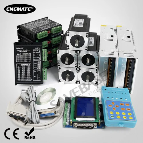 5 оси Стандартный ЧПУ Комплект Nema23 Шаговый Мотор 36 В PSU для DIY