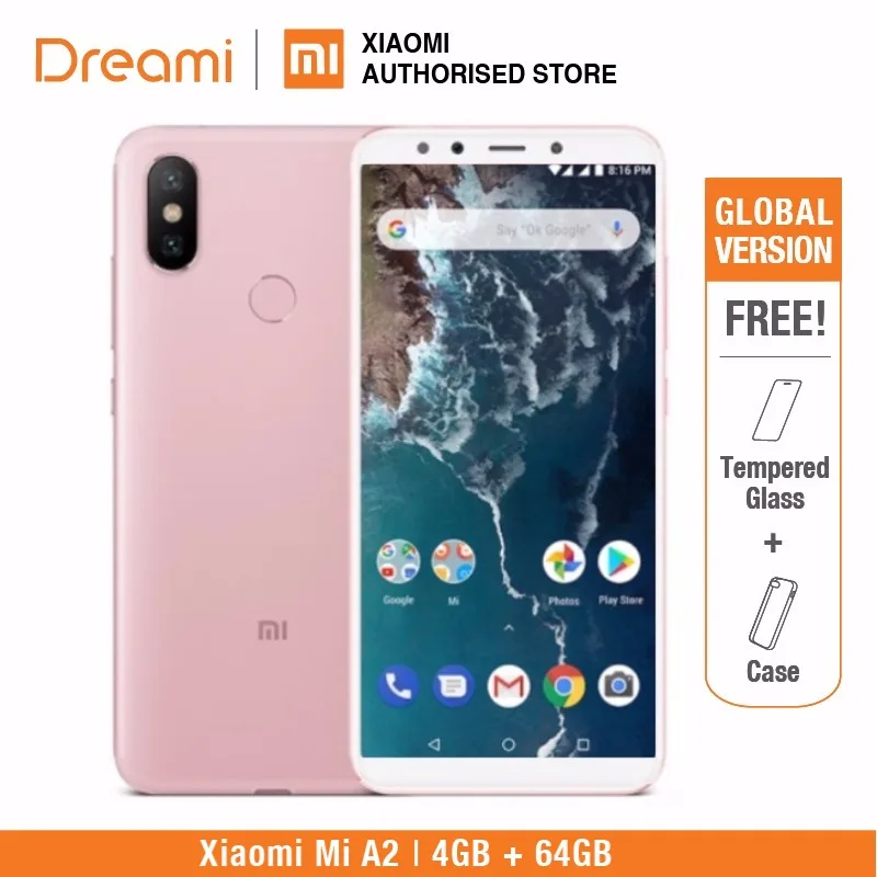 Global Version Xiaomi Mi A2 64GB ROM 4GB RAM  (Brand New and Sealed) mia2 64gb