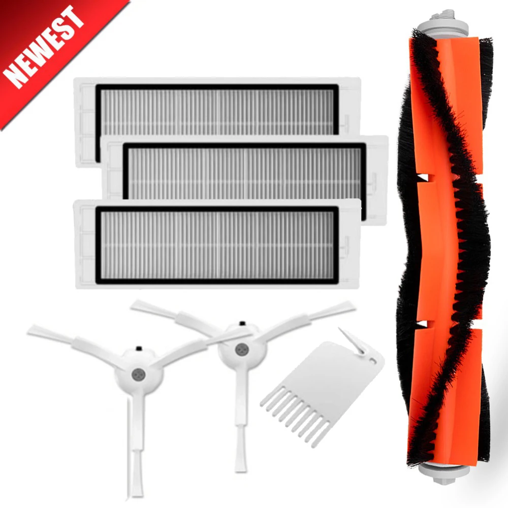 3PCS hepa filter+2PCS side brush+1PCS main brush Suitable for Xiaomi Mi Robot Roborock S50 S51 Vacuum Cleaner parts accessories 3PCS hepa filter+2PCS side brush+1PCS main brush Suitable for Xiaomi Mi Robot Roborock S50 S51 Vacuum Cleaner parts accessories