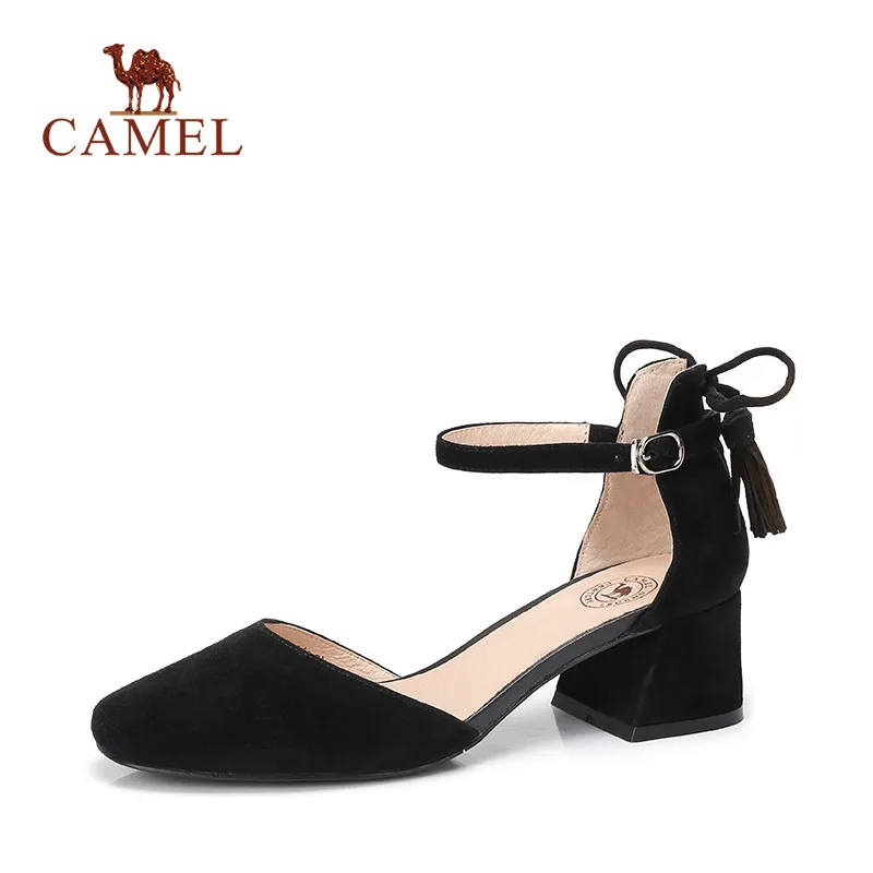 legata tacco Marrone classico Semplice in Moda pelle Nero Nero marrone fibbia Pompe con Elegante medio le poco donne giallo Cammello Croce per profonda Nuove Scarpe Comofrt con donne FCwg1vxHIq