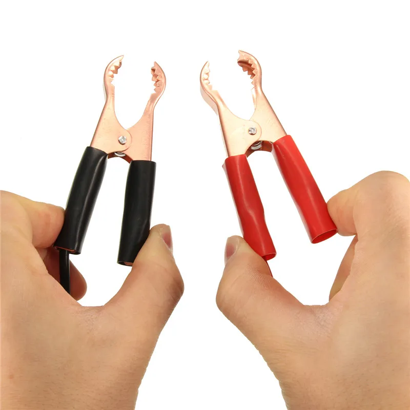 Conectores de conector Banana de 100 CM de 2 piezas de A a batería de coche de 80mm saltar a Cable Conectores de conector Banana de 100 CM de 2 piezas de A a batería de coche de 80mm saltar a Cable