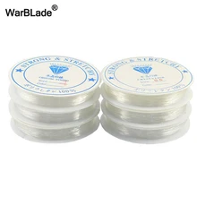 10 м 0,5 0,6-1 мм Кристальный шнур для бисероплетения, эластичная линия, прозрачная круглая проволока для бисероплетения, нить для изготовления браслетов своими руками