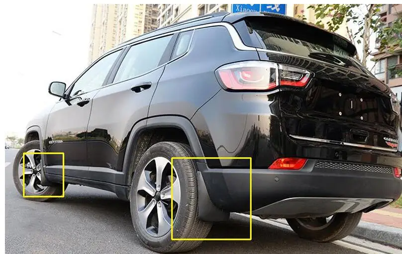 4 шт. комплект литых автомобильных Брызговики для Jeep Compass Брызговики Брызговик Брызговики Fender спереди и сзади стайлинга автомобилей