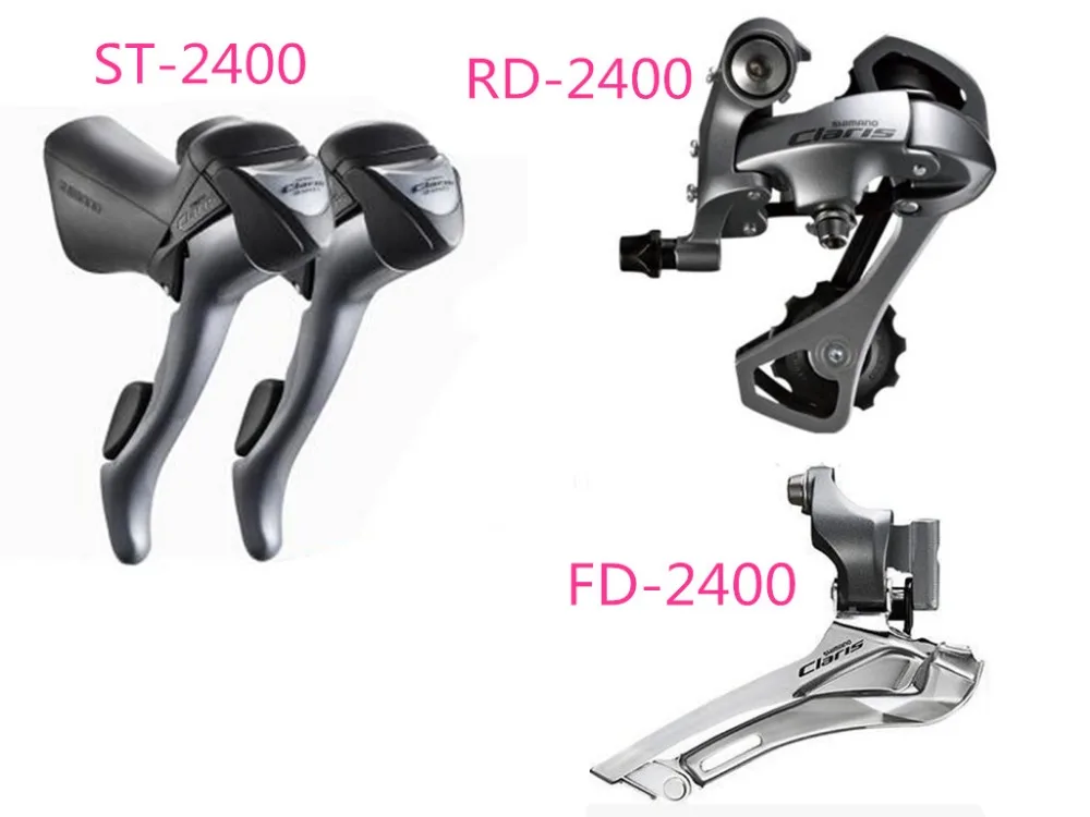 

Shimano 2400 Groupset set 3 pcs 2x8 road bike bicycle 16 speed Groupset set shift lever+rear derailleur+front derailleur