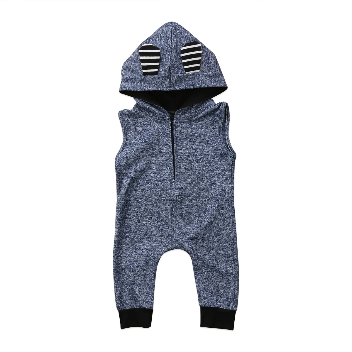 Cute Newborn Baby Boys Girls Ear Clothes Cotton Sleeveless Hooded