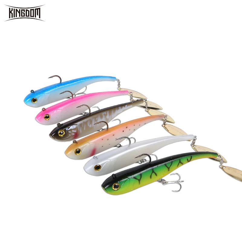 

KINGDOM New Fishing Lure 150mm 47g 6Pcs/Lots Swimbaits Sinking Good Action PVC Material Artificial Baits Soft Lures Model 8802