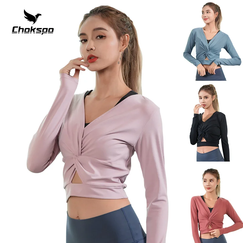 Chokspo Vrouwen Йога рубашки Mesh Gym Mujer Polera Депортива дышащая Для женщин Спортивные