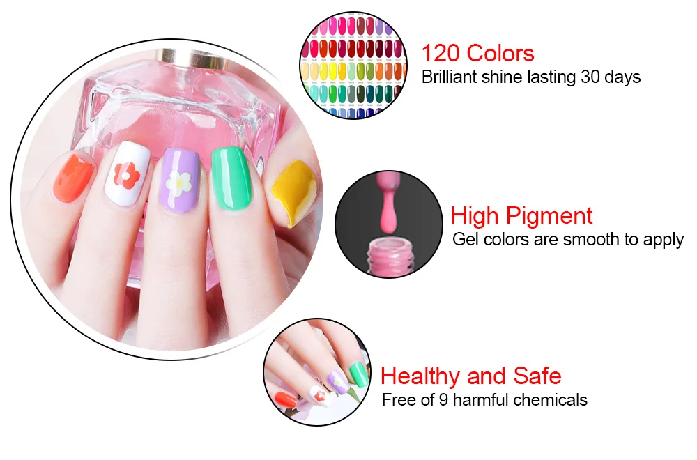 1 шт. гелату Новое поступление ibdgel брендовый Цветной Гель-лак для ногтей DIY 120 цветов замачиваемый Гель-лак для ногтей