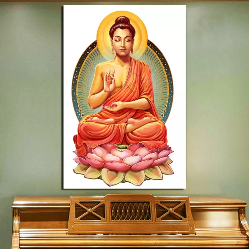 

Buddha Illustration Wall Art Canvas Posters And Prints Canvas Painting Decorative Pictures For Office Living Room Home Decor HD