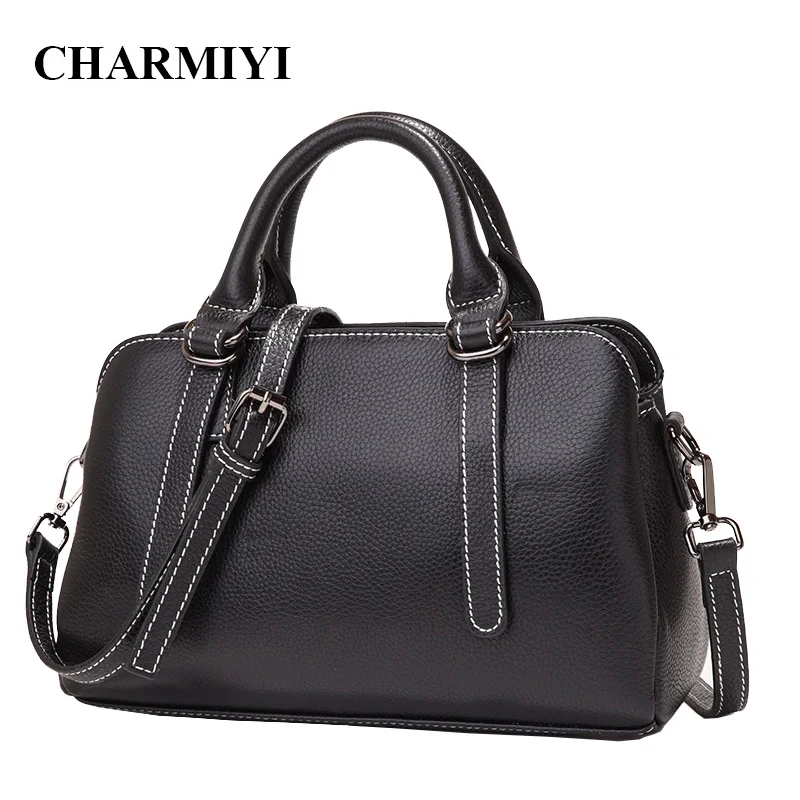 

CHARMIYI Luxury Genuine Leather Simple Women Handbags Large Capacity Ladies Shoulder bags Business Female Tote Messenger bag