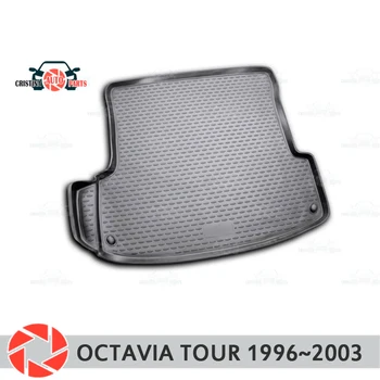 

Trunk mat for Skoda Octavia Tour 1996~2003 trunk floor rugs non slip polyurethane dirt protection interior trunk car styling