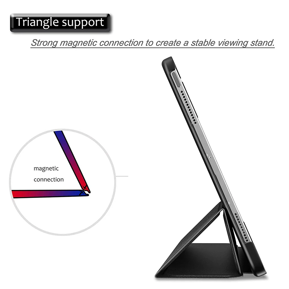 Smart Magnetic Case For New iPad Pro 11 2018 Release Ultra Slim Shockproof PU Leather Trifold Stand Cover For iPad Pro 11 Case
