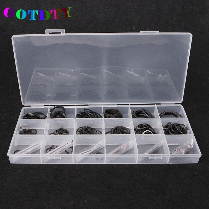 

OOTDTY 300pcs/set Circlip Set External Retaining Cir Clip Circlips Snap Ring Assortment Drop Shipping Support