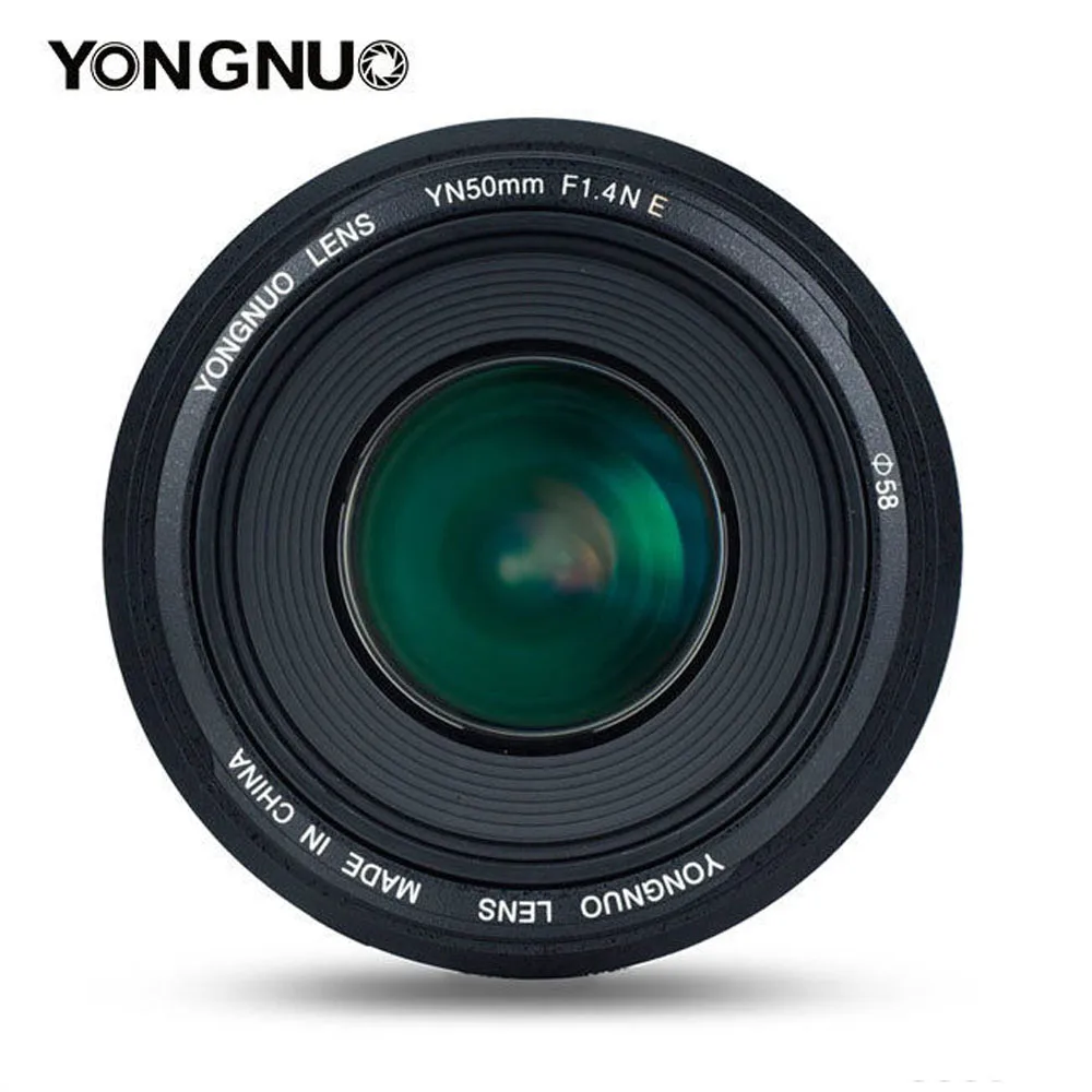 Объектив YONGNUO YN50MM 50 мм F1.4N F1.4 E Standard Prime AF/MF для Nikon D3400 D5300 D7200 D750 D5600 D3200 D7100 D3300