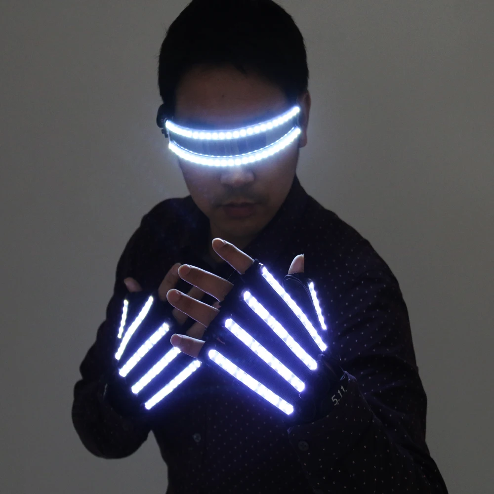 

Bright LED Stage Costumes LED Gloves, Luminous LED Glasses , Laser Stage Props LED luminous costumes