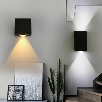 

Square Aluminum Wall Lamps Surface mounted 1W/2W/3W/6W ED Wall Light bedside home bar KTV indoor lighting Lamps