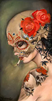 

High quality Oil painting Canvas Reproductions Viva La Muerte III by Brian M.Viveros Painting hand painted