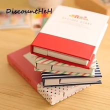 Маленькая свежая Высококачественная жесткая оболочка, липкая комбинированная записная книжка с ручкой, тривиальный блокнот, блокнот для офиса, школы, блокнот, случайный цвет