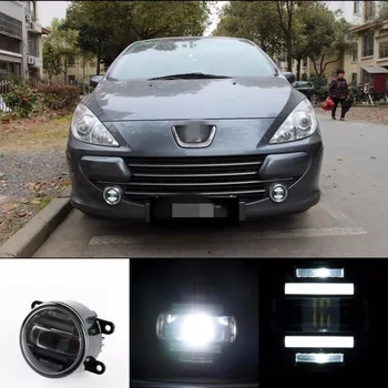 

JanDeNing Car Refit Super bright 2 in 1 functions LED lens fog lamp+daylight lamp for Peugeot 207/307/308/408