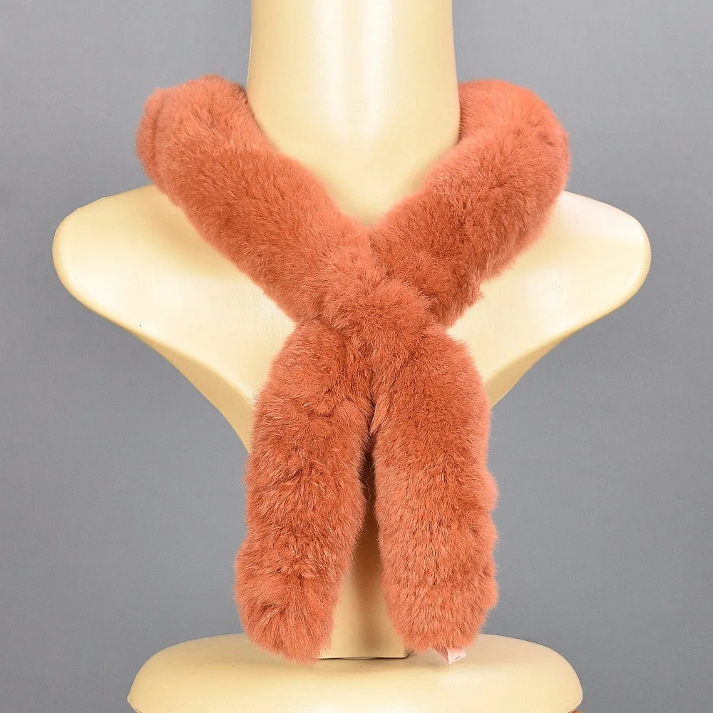 Rabbit hair scarf tube female scarves Rex rabbit fur genuine fur collar