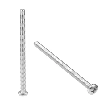 

UXCELL 5Pcs Screws M6/8x45/50/55/60/100mm Machine Screw Phillips Cross Pan Head Screw 304 Stainless Steel Fasteners Bolts