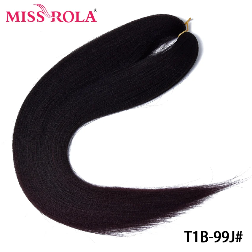 Miss Rola 24 Inches100 g Yaki прямые синтетические волосы для наращивания предварительно растянутые вязанные крючком огромные косы канекалон плетение волос - Цвет: #26