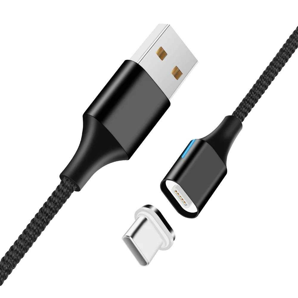 

Magnetic Cable Micro USB Type C Cable 1M 3A Fast Charging Wire Type-C Magnet Charger Phone Cable