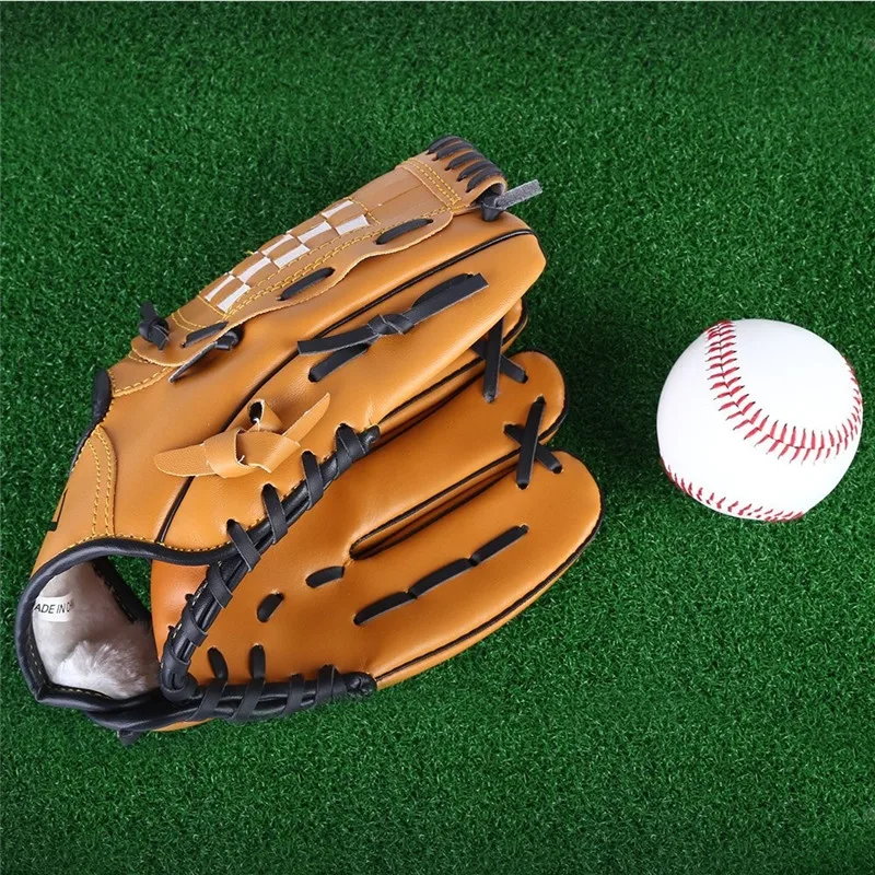 

1Pcs Outdoor Sports Brown Baseball Glove Softball Practice Equipment Size 10.5/11.5/12.5 Left Hand for Adult Man Woman Training
