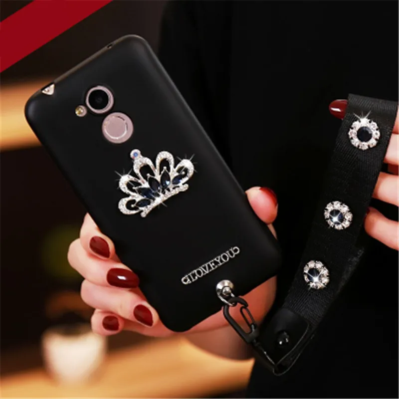 

Mobile Phone Shell For Sony Xperia XZ1 XA1 XA2 L2 XZ2 Ultra Compact Plus Luxury Lanyard Diamond Bling Case Cover