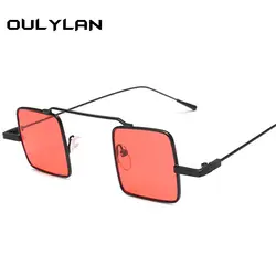 Oulylan солнцезащитные очки в стиле ретро, стимпанк для женщин металлические солнцезащитные очки Малый рамки Дамы Винтаж бренд очки кошачий