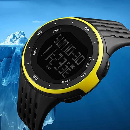 

Mens Casual Waterproof Stopwatch Week Date Display Digital Wrist Watch