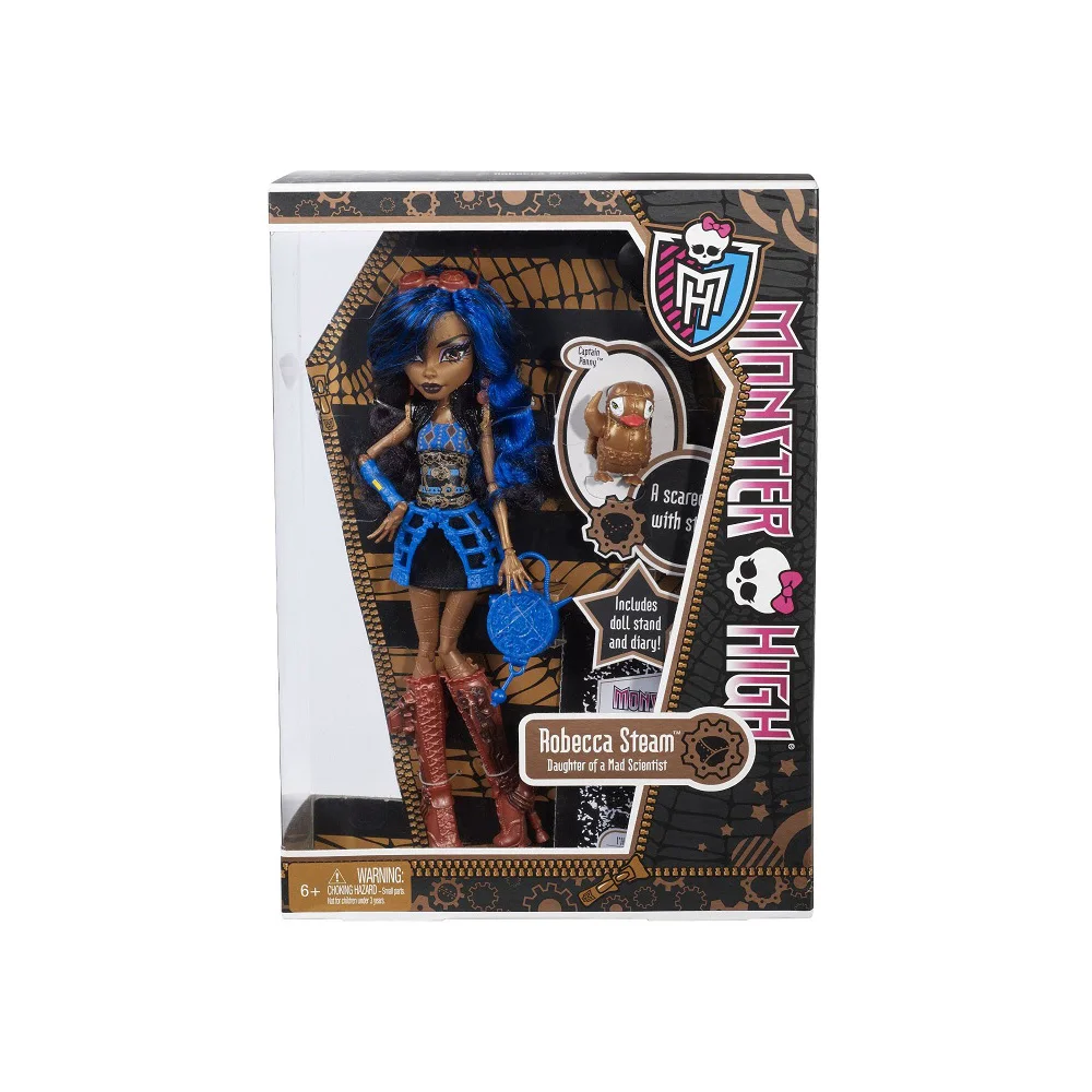 Кукла Monster High Робека Стим- Базовая с питомцем