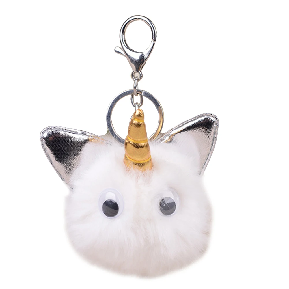 plush unicorn keyring